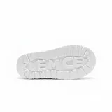 LEMCE Cloudstep pink plush slippers pair angled view white faux-fur trim suede upper