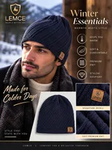 LEMCE Rib Knit Beanie