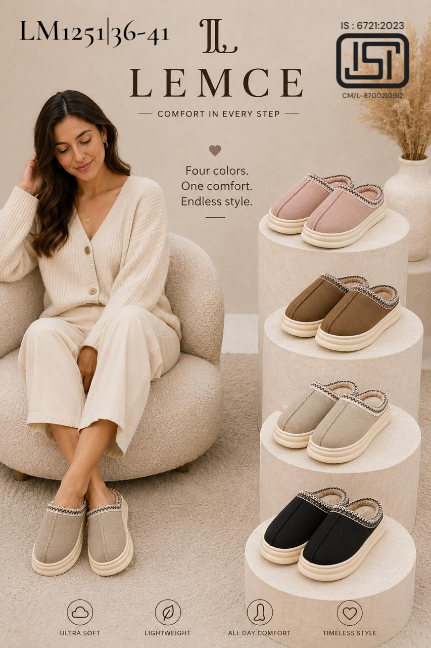 Lemce Cloudstep Plush Slipper- Whipstich