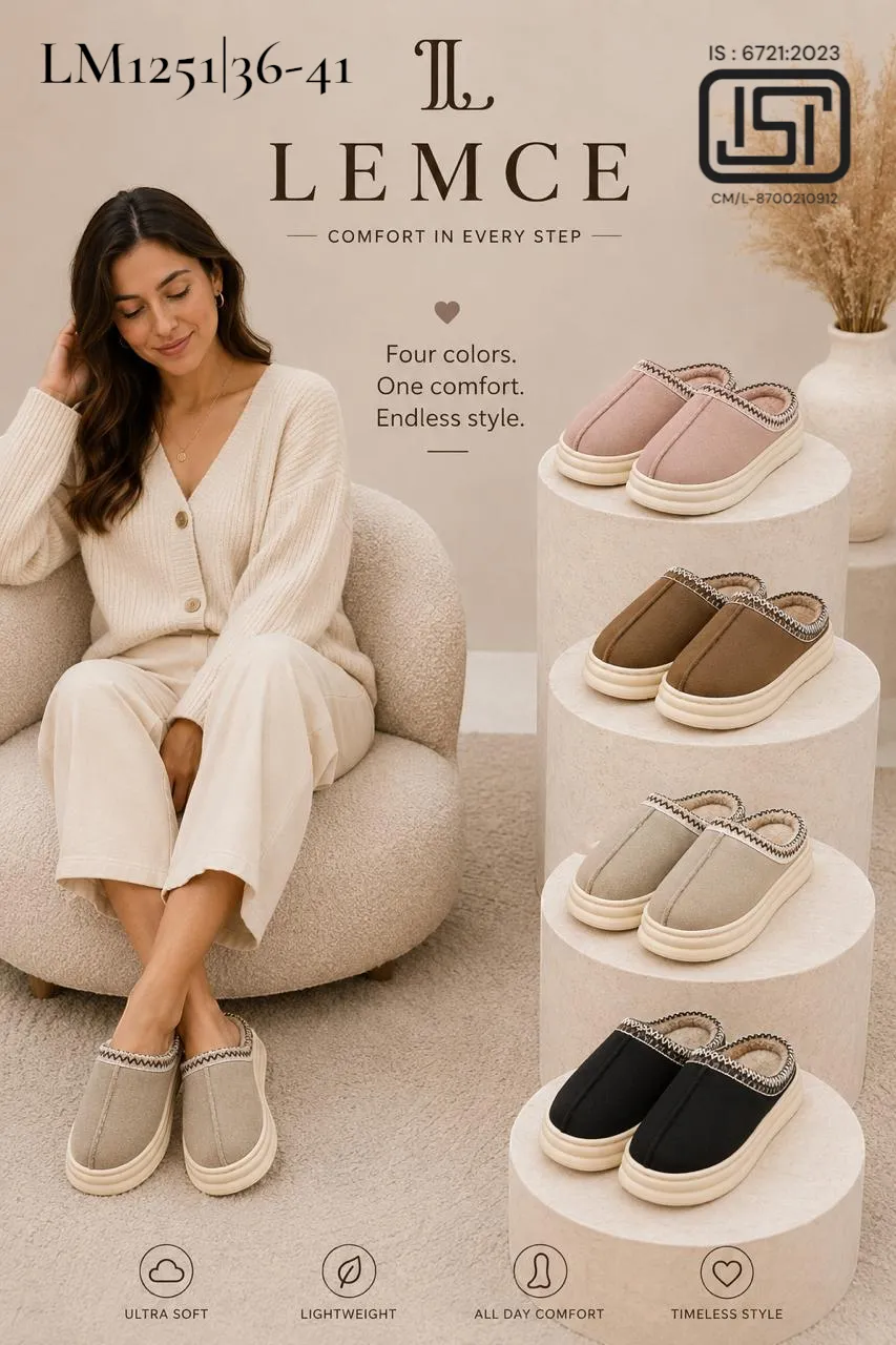 Lemce Cloudstep Plush Slipper- Whipstich